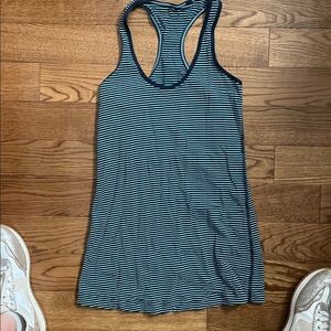 Lululemon Striped Blue and White Women's Tank Top